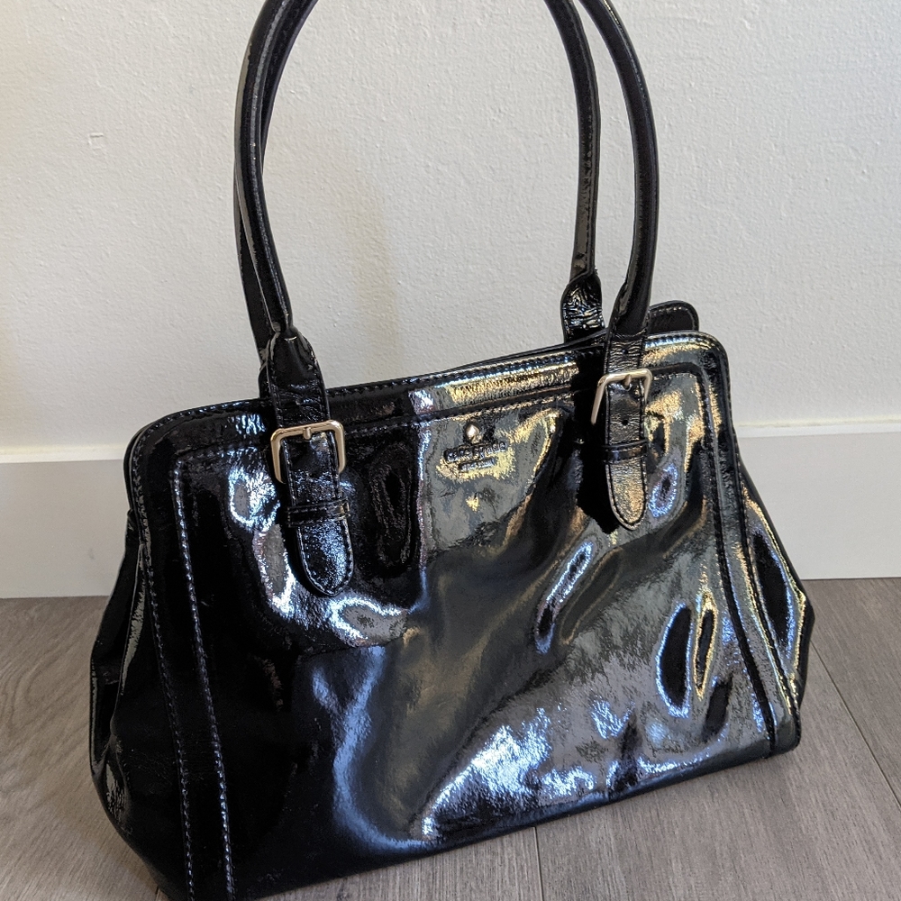 Kate Spade NY Carlisle Street Miles Patent Black Tote Bag